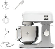 Kenwood kMix KMX750AB – Multifunction Kitchen Processor, 1000 W, 5 L Metal Bowl with Handle, Dough Hook, Rods, Mixing K, Stainless Steel, 6 Speed, Black