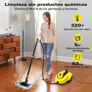 TVD Limpiador a vapor hogar, portátil limpiador vapor, con 26 accesorios