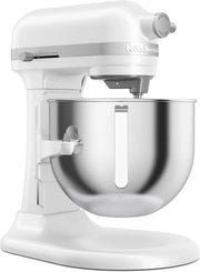 KitchenAid Batidora Amasadora Heavy Duty 6.6L, Engranajes Todo Metal, 11 Velocidades, Arranque Suave, Corte por Sobrecalentamiento, Bol 3 Puntos, Blanco