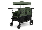 Carrito-Paseador Jeep Wrangler Deluxe para 4 Niños – Capota Desmontable, Bolsa Térmica, Asientos Modulares, Almacenamiento XXL, Ruedas Antipinchazos, Manillares Ajustables