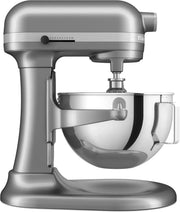 KitchenAid Batidora Amasadora Bowl-Lift 5.2L Heavy Duty, Cuerpo y Engranajes Metálicos, 11 Velocidades, Flex Edge, 67 Puntos de Contacto, Contour Silver