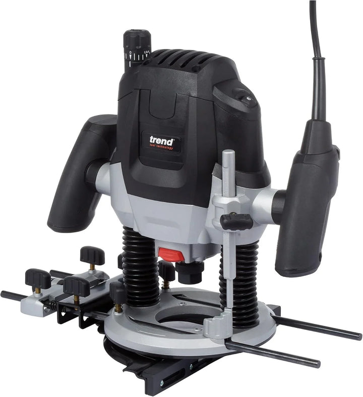 Trend Fresadora de velocidad variable 2100 W 12 mm 230 V UE, profundidad de entrada de 50 mm, fresadora para múltiples trabajos de fresado, T7EK/EURO