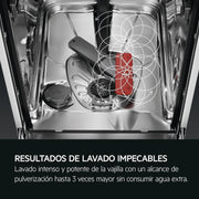 AEG Lavavajillas de 60 cm, FFB64607ZM, 13 cubiertos, Motor Inverter, Libre Instalación, Display LCD, 8 programas, 4 temperaturas, AirDry Extrahigiene, Serie 6000 SatelliteClean, INOX