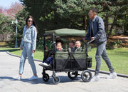 Carrito-Paseador Jeep Wrangler Deluxe para 4 Niños – Capota Desmontable, Bolsa Térmica, Asientos Modulares, Almacenamiento XXL, Ruedas Antipinchazos, Manillares Ajustables