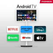 THOMSON 32 Pulgadas (81 cm) Go TV, Televisor Android Portátil – HD Ready (1366x768), Control por Voz, Bluetooth 5.1, Wi-Fi, Función de Punto de Acceso, hasta 4 Horas de Autonomía - 32HA4M44