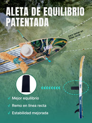 Niphean (Extra Grande) Tabla Paddle Surf Hinchable para 2+1 Personas/Familia, Paddle Surf con (Apto para Principiantes) Aleta Equilibrada, Funda Waterproof, Sup Board para Adultos, Regalo