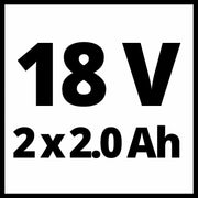 Einhell Taladro con batería TE-CD 18/45 3X-Li+22 Power X-Change (18 V, 45 Nm, portabrocas desmontable, pieza angular y excéntrica, set de puntas de 22 piezas, 2 baterías de 2,0 Ah, cargador + E-Box)