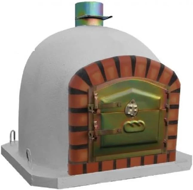 AzJardin- HORNO DE LEÑA MORUNO 100cm- Horno de exterior o interior ideal para asados y pizzas. Puerta hierro zincado. Termómetro instalado en puerta. Fabricado en ladrillo refractario y mortero.