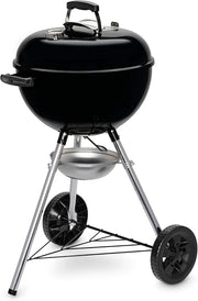 Weber Grill Węglowy Weber Original Kettle Premium, Pokryty Emalią Porcelanową, Powierzchnia Grillowania 57cm, System Czyszczenia One-Touch, Termometr w Pokrywie, Stojak Trójnożny, Kółka, Czarny