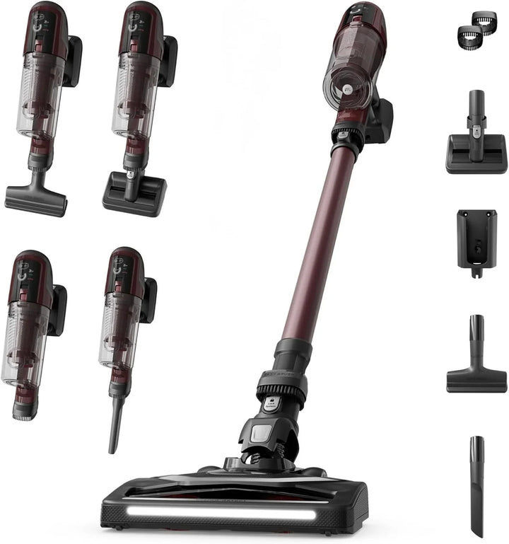 Rowenta X-Pert 6.80, Aspiradora Escoba Sin Cable, Burdeos