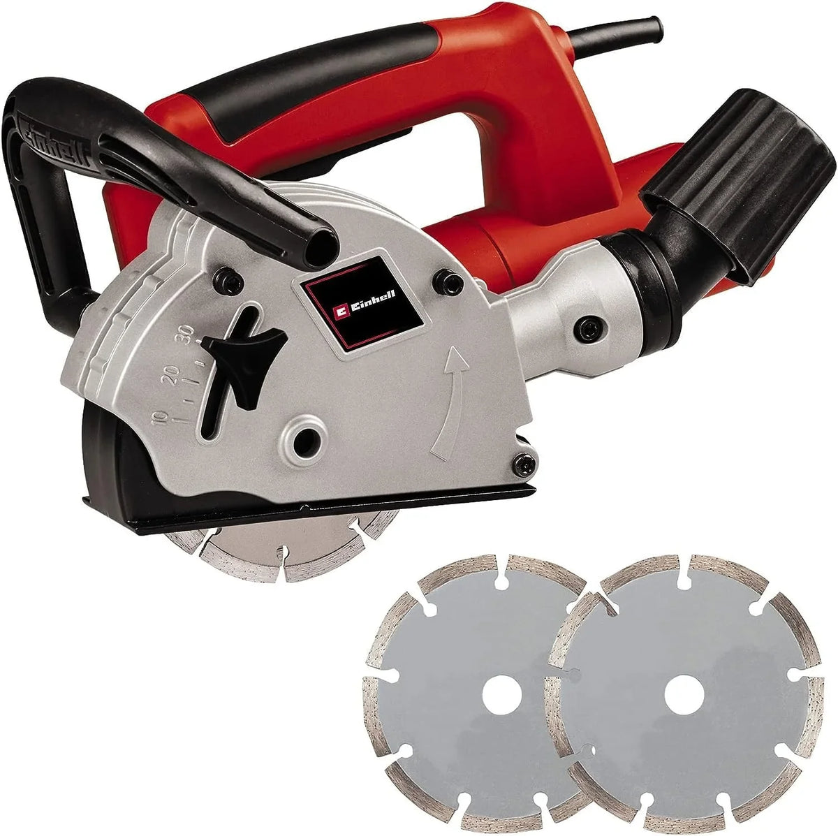 Einhell Ranura de pared TC-MA 1300 (tensión 230 V, potencia 1320 W, mín. 9000 revoluciones, 2 discos de corte Ø125 x ø22,2 mm, profundidad 8-30 mm, ancho, 8-26 mm)