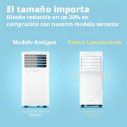 COMFEE Pingüino Aire Acondicionado Portátil 9000 BTU/2300 Frigorías Breezy Cool Pro – Climatizador sin unidad exterior, Bajo Consumo, App Control y Kit de Ventana – Refrigera, Ventila y Deshumidifica