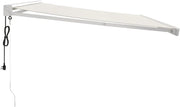 Toldo Articulado Eléctrico con Mando a Distancia, Toldo Retráctil 4x3 m, Toldo Exterior Enrollable, Toldo con Abrazadera, Toldo Motorizado Incluye Soporte de Pared, Crema