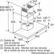 Balay - Campana Extractora Decorativa de Pared, 90 cm de ancho, Iluminación LED, Filtros aptos para Lavavajillas, Acero Inoxidable, 3BC097EX