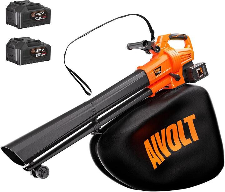 AIVOLT Soplador de Hojas 3 en 1 con 2 Batería de 20V 4.0Ah