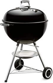 Weber Grill Węglowy Weber Original Kettle Premium, Pokryty Emalią Porcelanową, Powierzchnia Grillowania 57cm, System Czyszczenia One-Touch, Termometr w Pokrywie, Stojak Trójnożny, Kółka, Czarny