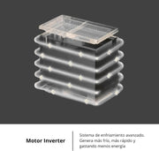 Corberó - Arcón Congelador Horizontal | CCHM1006M | 99L | 54,7cm x 84,9cm | Motor Inverter 38db | Sistema Dual | Súper Congelación | Control con Display | 1 Cesta |Blanco
