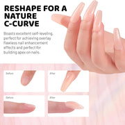 Aokitec Builder Nail Gel Kit - 60g Nude Hard Gel for Nails HEMA-Free Builder Gel for Apex Building, Nail Repair & Overlay