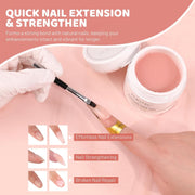 Aokitec Builder Nail Gel Kit - 60g Nude Hard Gel for Nails HEMA-Free Builder Gel for Apex Building, Nail Repair & Overlay