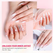 Aokitec Acrylic Powder Nail Kit - 3 Colors Nail Extension & 3D Carving Powder for Salon & Home Use Nail Art Supplies