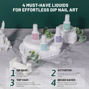 Aokitec 92 PCS Dip Powder Nail Kit with Everything - 20+1 Colors Dip nail Powde Set