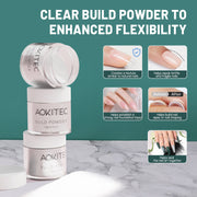 Aokitec 92 PCS Dip Powder Nail Kit with Everything - 20+1 Colors Dip nail Powde Set