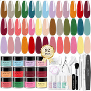 Aokitec 92PCS Dip Powder  Kit - 20 Colors Dipping Powder Kit Starter Set Fresh colors