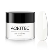 Aokitec Milky White Dip Powder for Salon & Home DIY Nail Art 10g