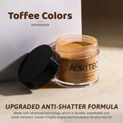 Aokitec Toffee Color Dip Powder for Salon & Home DIY Nail Art