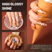 Aokitec Toffee Color Dip Powder for Salon & Home DIY Nail Art