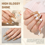Aokitec Glitter Gold Dip Powder for Salon & Home DIY Nail Art 10g