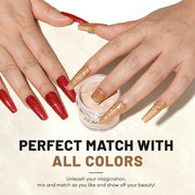 Aokitec Glitter Gold Dip Powder for Salon & Home DIY Nail Art 10g