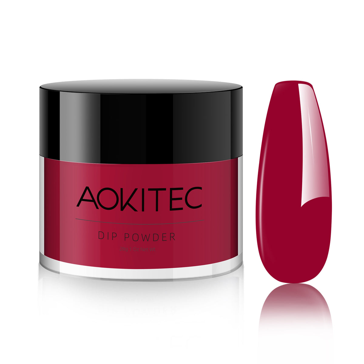 Aokitec Cherry Red Dip Powder  for Salon & Home DIY Nail Art 10g