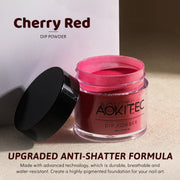 Aokitec Cherry Red Dip Powder  for Salon & Home DIY Nail Art 10g