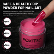 Aokitec Cherry Red Dip Powder  for Salon & Home DIY Nail Art 10g