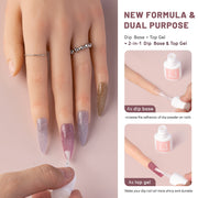 Aokitec Sparkling Series Dip Powder Nail Kit - Glitter Pink Silver Gold