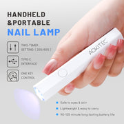 Aokitec UV Light for Nails - Handheld LED Nail Lamp Portable LED Nail Dryer