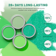 Aokitec Dip Powder Nail Kit - Spring Set Green Series Colors Dip Powder with Dip Liquid & Nail Tools 15PCS