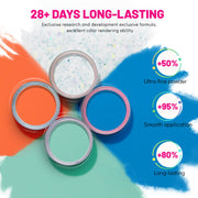 Aokitec All Season Dip Powder Nail Kit - Spring Summer Hot Pink Blue Neon Yellow Glitter Vibrant Series