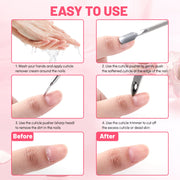 Aokitec Cuticle Trimmer with Cuticle Pusher - 5PCS Stainless Steel Manicure Pedicure Tools Kit