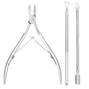 Aokitec Cuticle Trimmer with Cuticle Pusher - 5PCS Stainless Steel Manicure Pedicure Tools Kit