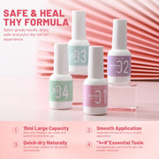 Dip Powder Liquid Set - 12 Pcs Dip Base/Top Coat, Activator, Brush Saver