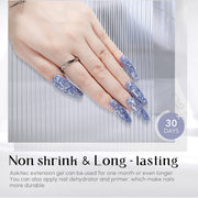 Aokitec Glitter Purple Poly Nail Gel 60ml Quick-Build Extension Gel for Salon & DIY Nails