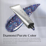 Aokitec Glitter Purple Poly Nail Gel 60ml Quick-Build Extension Gel for Salon & DIY Nails