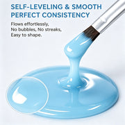 Aokitec Pastel Blue 7-in-1 Builder Nail Gel 60g Nail Extension & Strengthener Gel for Home DIY Salon Use