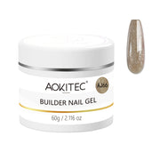 Aokitec 60g Champagne Glitter 7-in-1 Builder Nail Gel All-In-One Nail Extension & Strengthener
