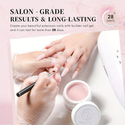 Aokitec 60g Ice Blue Glitter 7-in-1 Builder Nail Gel All-In-One Nail Extension & Strengthener