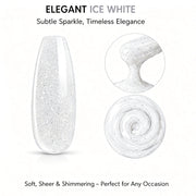 Aokitec Ice White Glitter 7-in-1 Builder Nail Gel All-In-One Nail Extension & Strengthener 60g