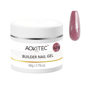 Aokitec Burgundy Glitter 7-in-1 Builder Nail Gel All-In-One Nail Extension & Strengthene 60g