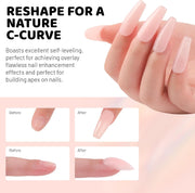 Aokitec 60g Pink Builder Nail Gel, Nail Extension Repair Strengthener 7-in-1 Hard Gel